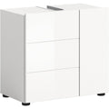 Waschbeckenunterschrank Weiss hochglanz 60x56x34 cm