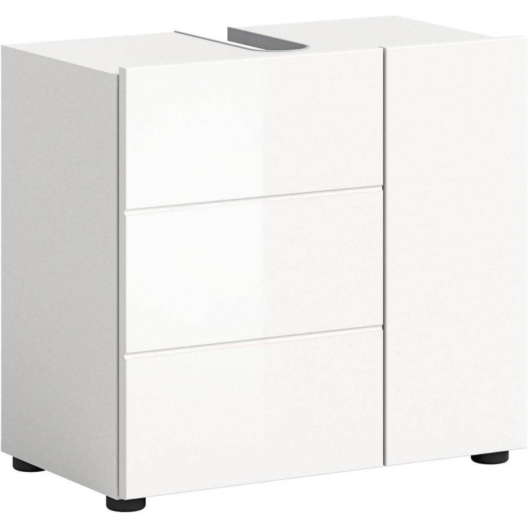 Waschbeckenunterschrank Weiss hochglanz 60x56x34 cm