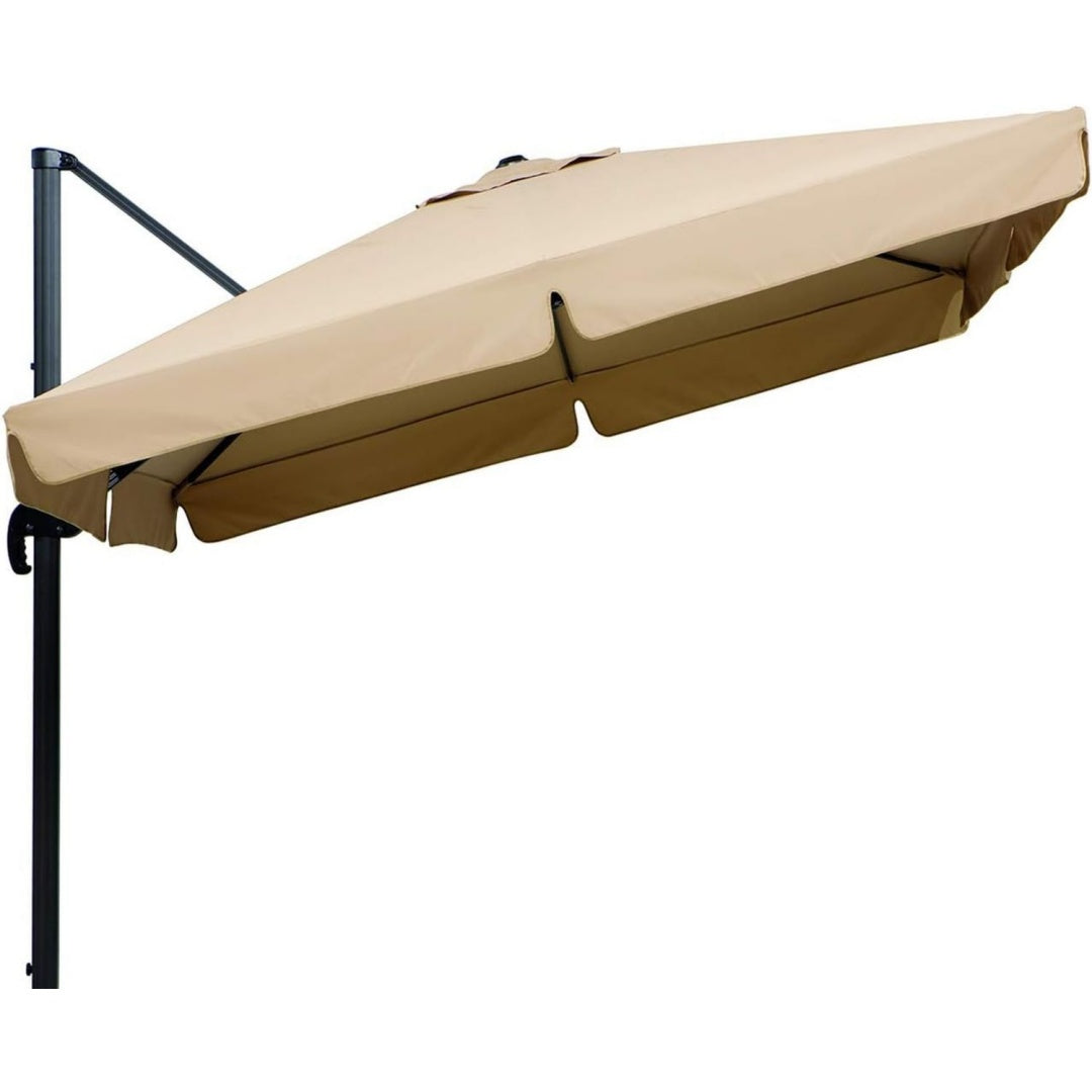 Sonnenschirm Rhodos Rot natur 300 x 300 cm quadratisch 782-02
