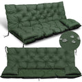 Schaukelkissen-Set grosses Kissen 2 kleinere Kissen Sitzpolster Gartenbank und Schaukel Gesteppt Wasserfest 180 x 60 x 50 cm