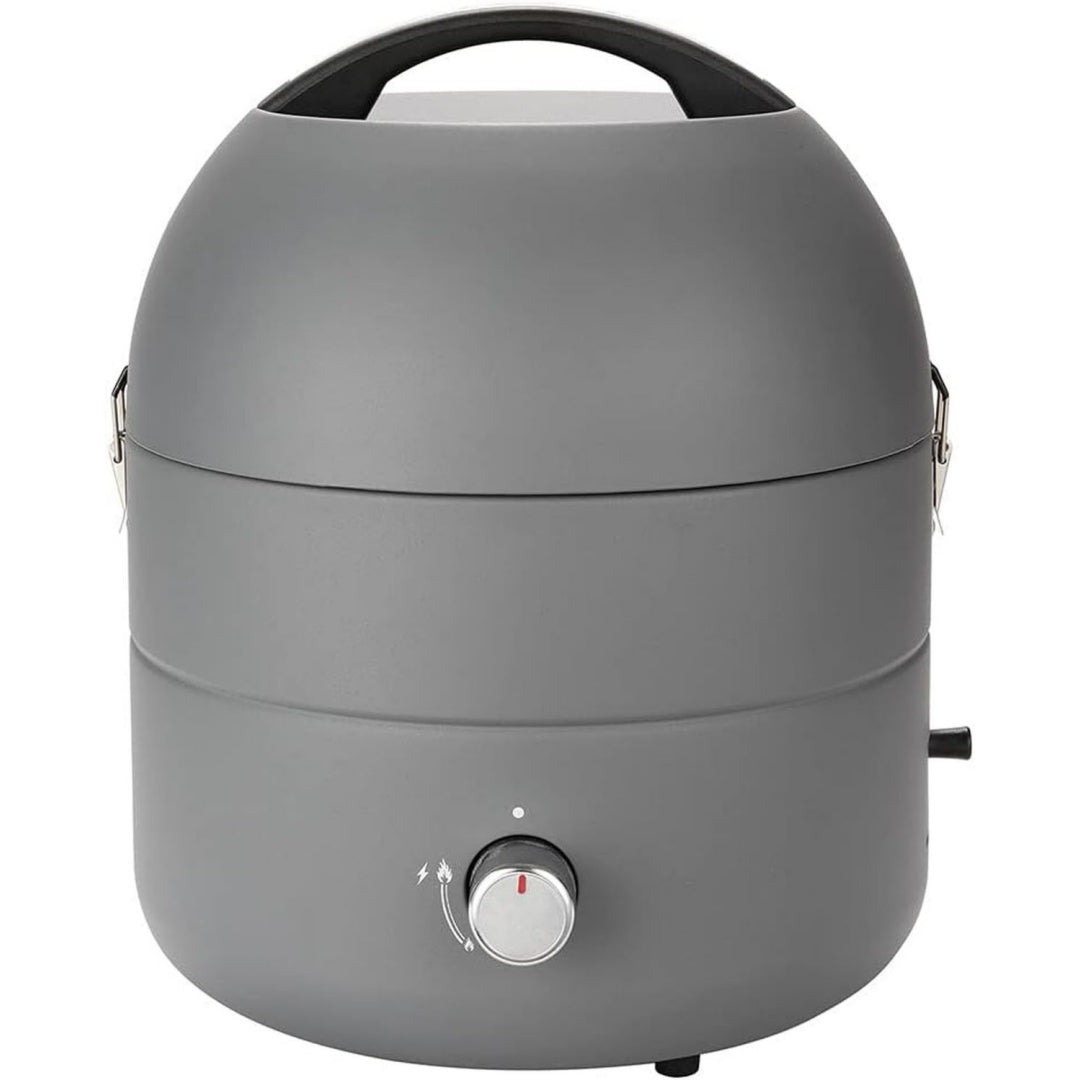 Tischgrill Kompakt-Grill Gasgrill Gas Tisch -Brenner BBQ Camping (Grill-to-Go ) Grau edelstahl