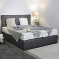 Boxspringbett ohne Bettkasten Anti-Rutschmatten Taschenfederkern Matratze Kaltschaum Topper Komplettset - Jedes Bett EIN Unikat - Made in